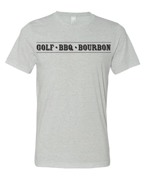 Golf_BBQ_Bourbon_Gray_Unisex_T_Front