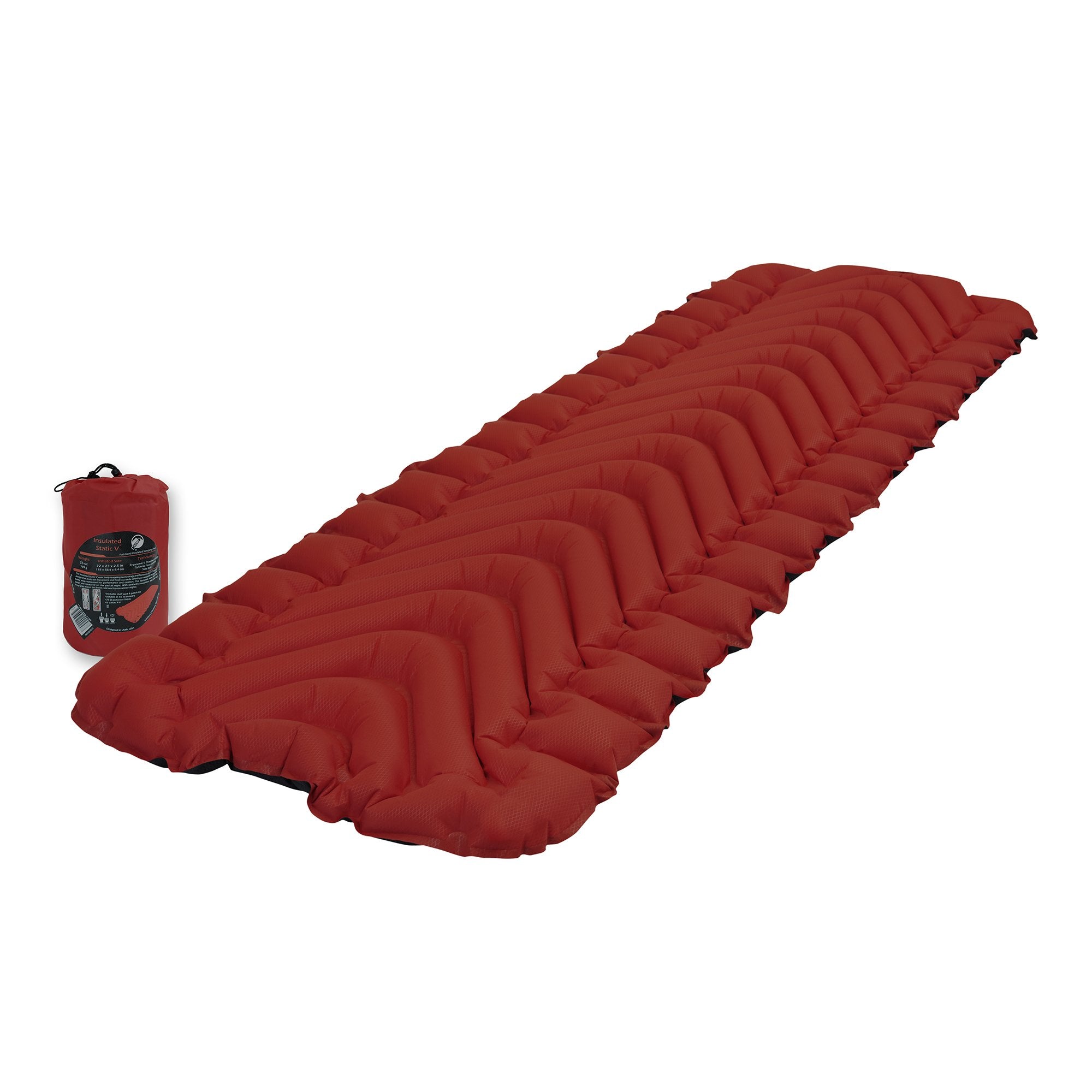 Klymit_InsulatedStaticV-Red_AngleBag_v1_5439x5439_ee2c230e-c641-4264-89ef-35f468b79a8e